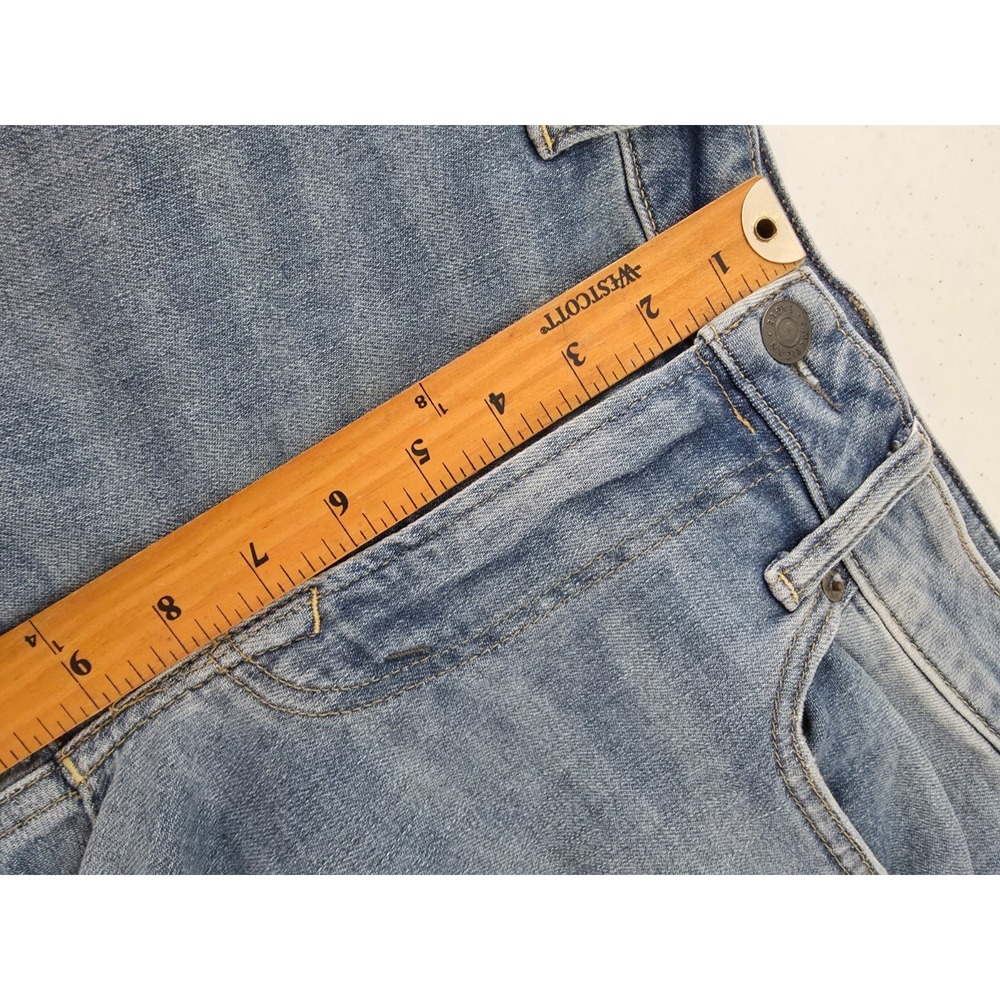 American Eagle Jeans Mens 30x32 Blue Slim Skinny Leg Medium Wash Distressed - Picture 9 of 16